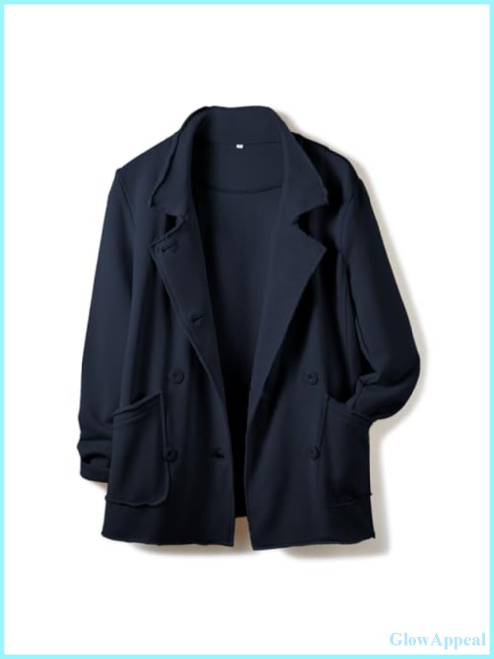 Women Fleece Lined Double Breasted Peacoat Trench Coat Long Sleeve Notch Lapel